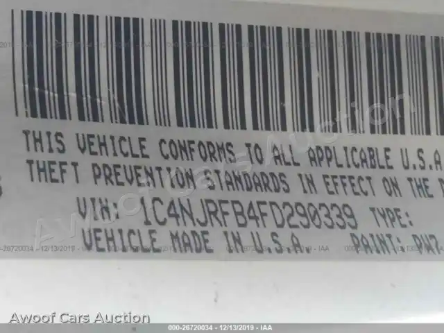 2015 Jeep Patriot 1C4NJRFB4FD290339 — Iaai auction photo 9