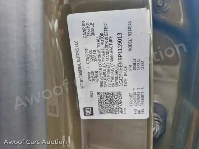 2023 Chevrolet Colorado 1GCPTEEK9P1139013 — photo 12 de la vente Copart