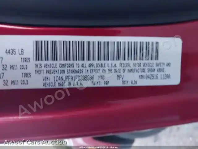 2015 Jeep Patriot 1C4NJPFA1FD389888 — Iaai auction photo 9