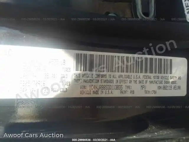 2013 Jeep Patriot 1C4NJRBB5DD113835 — Iaai auction photo 9