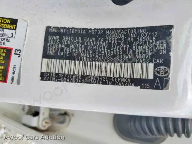 2012 Toyota Corolla 2T1BU4EE8CC825237 — Copart auction photo 13