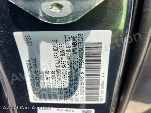 2023 Honda Accord 1HGCY2F85PA061784 — Copart auction photo 13