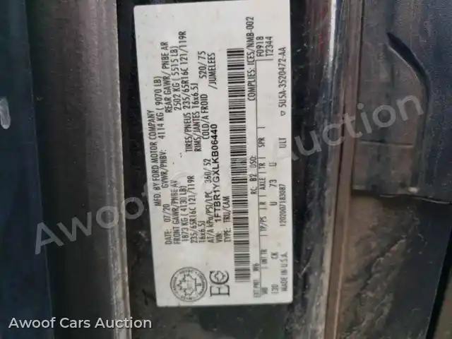 2020 Ford Transit 1FTBR1YGXLKB06440 — Copart auction photo 13