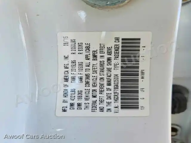 2016 Honda Accord 1HGCR2F79GA025004 — Copart auction photo 13