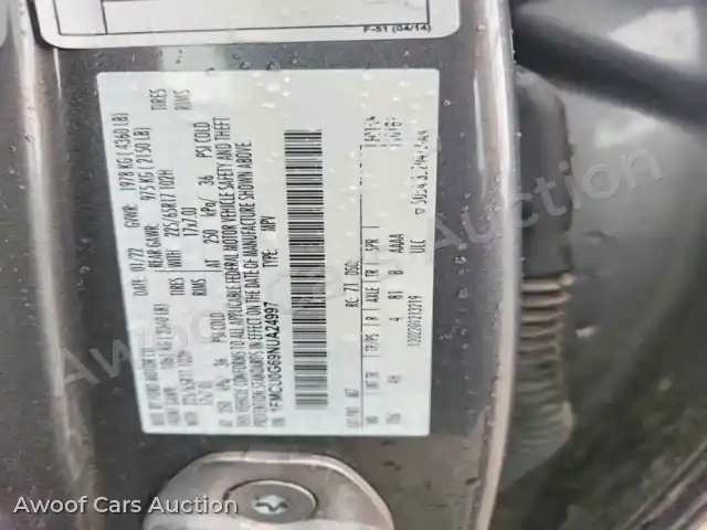 2022 Ford Escape 1FMCU0G69NUA24997 — hoton gwanjo Copart na 13