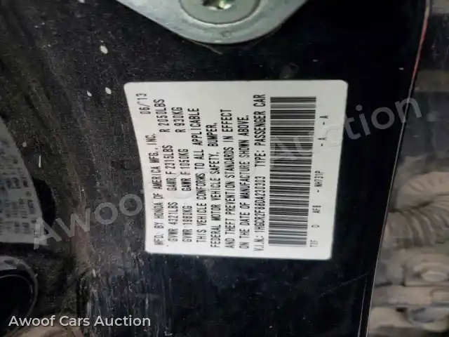 2013 Honda Accord 1HGCR2F88DA230303 — Copart auction photo 12