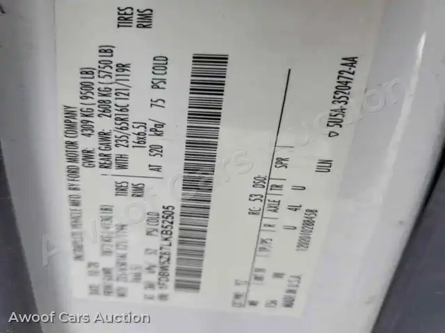 2020 Ford Transit 1FDBW5Z87LKB52505 — Copart auction photo 13