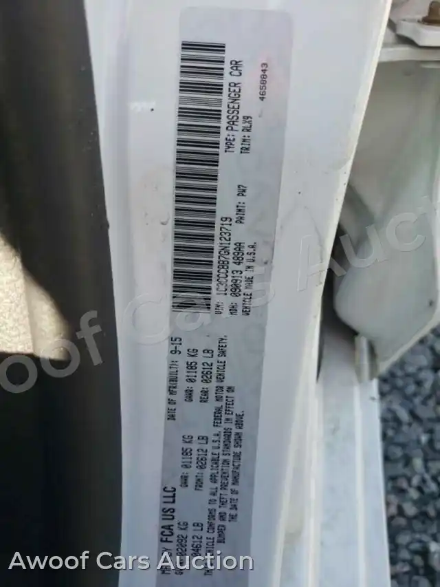 2016 Chrysler 200 1C3CCCBB7GN123719 — Copart auction photo 12