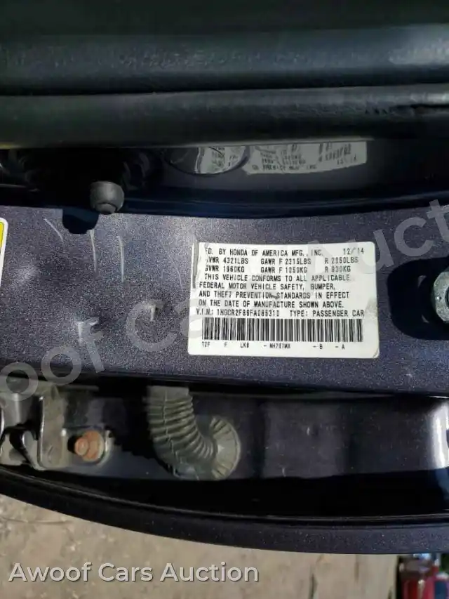2015 Honda Accord 1HGCR2F89FA085310 — hoton gwanjo Copart na 13