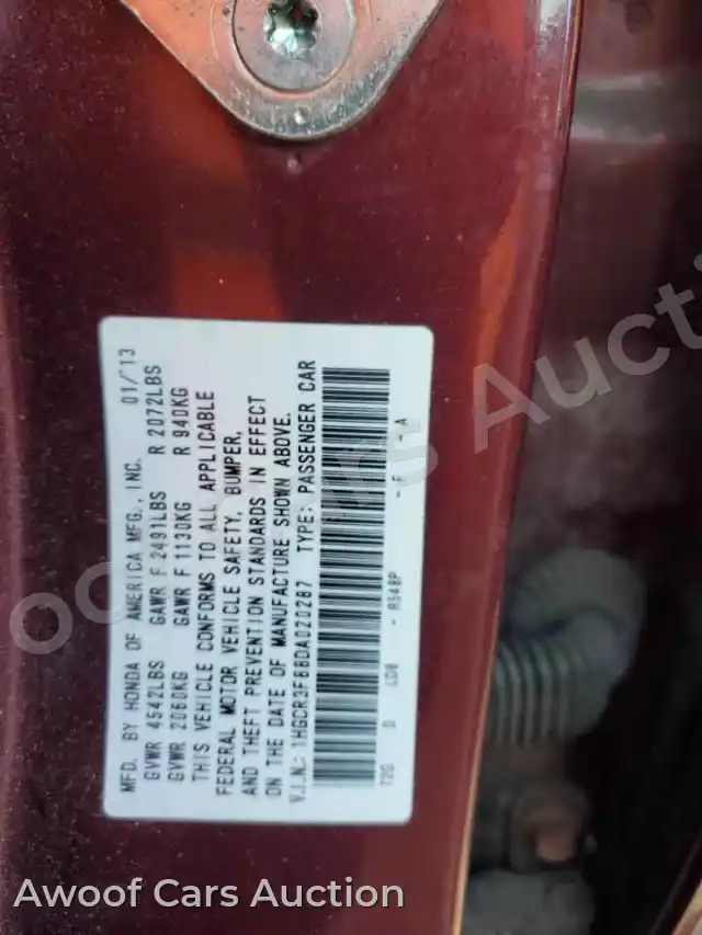 2013 Honda Accord 1HGCR3F88DA020287 — Copart auction photo 12