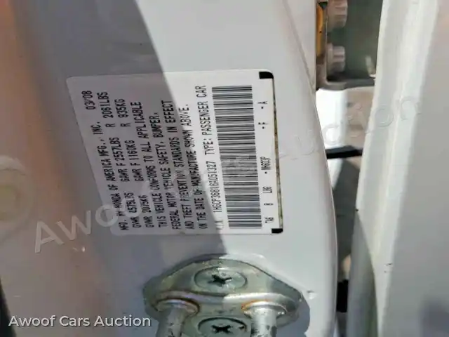 2008 Honda Accord 1HGCP36818A051327 — Copart auction photo 12