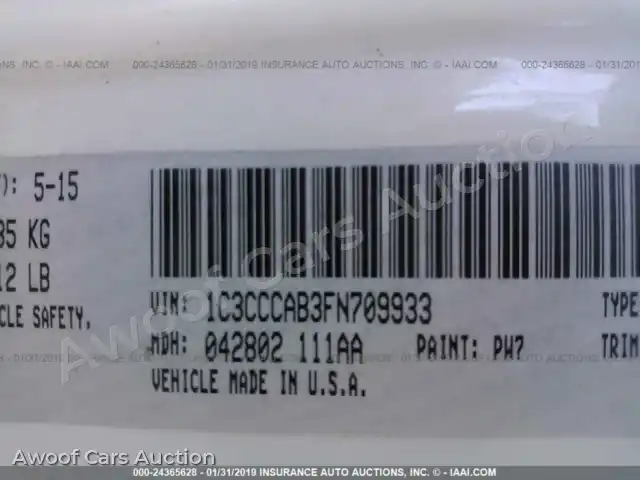 2015 Chrysler 200 1C3CCCAB3FN709933 — Iaai auction photo 9