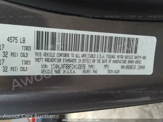 2015 Jeep Patriot 1C4NJRFB8FD416976 — Iaai auction photo 9