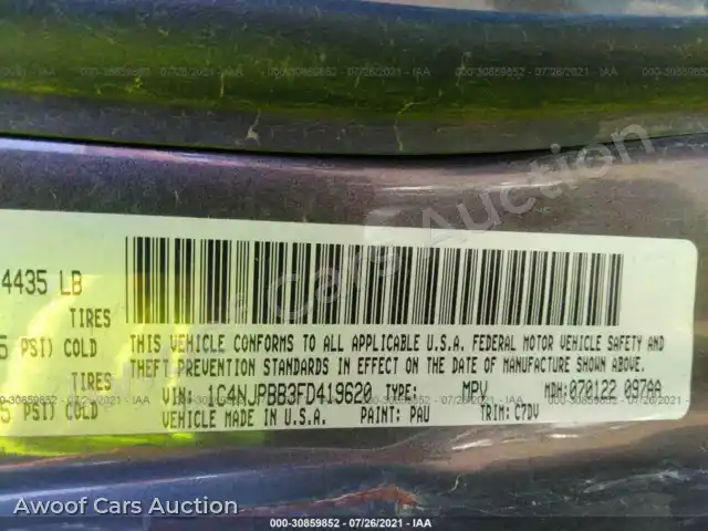 2015 Jeep Patriot 1C4NJPBB3FD419620 — Iaai auction photo 9