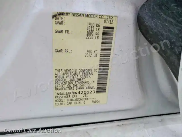 2013 Nissan Altima 1N4AL3AP7DN420023 — Copart auction photo 13