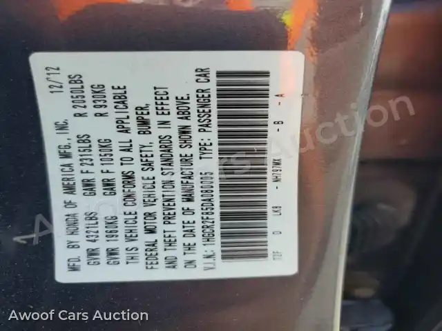 2013 Honda Accord 1HGCR2F85DA080005 — Copart auction photo 12