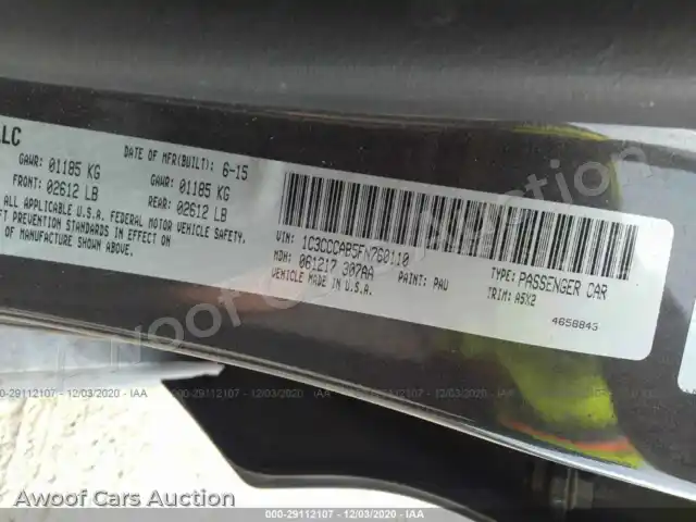 2015 Chrysler 200 1C3CCCAB5FN760110 — Iaai auction photo 9