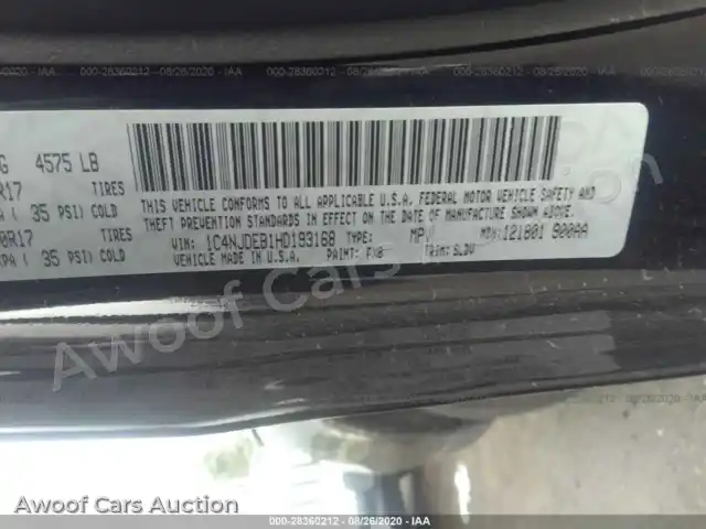 2017 Jeep Compass 1C4NJDEB1HD193168 — Iaai auction photo 9
