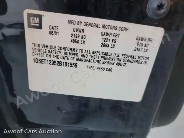 2002 Cadillac Eldorado 1G6ET12952B101558 — Copart auction photo 12