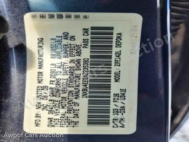 2010 Toyota Corolla 1NXBU4EE8AZ235390 — Copart auction photo 12