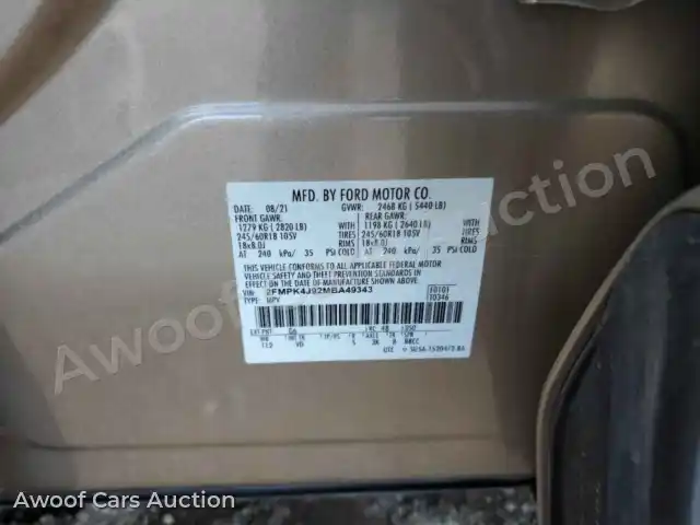 2021 Ford Edge 2FMPK4J92MBA49343 — Copart auction photo 12