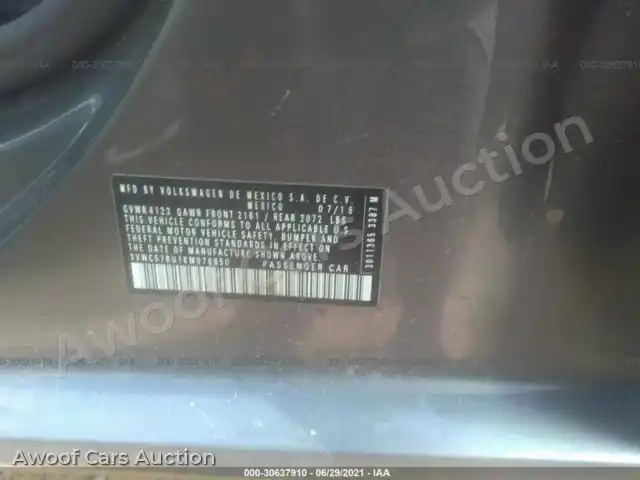 2019 Volkswagen Jetta 3VWC57BU1KM076850 — Iaai auction photo 9