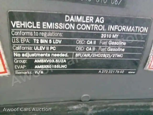 2010 Mercedes-Benz C-Class WDDGF8HB3AF464731 — Manheim auction photo 9