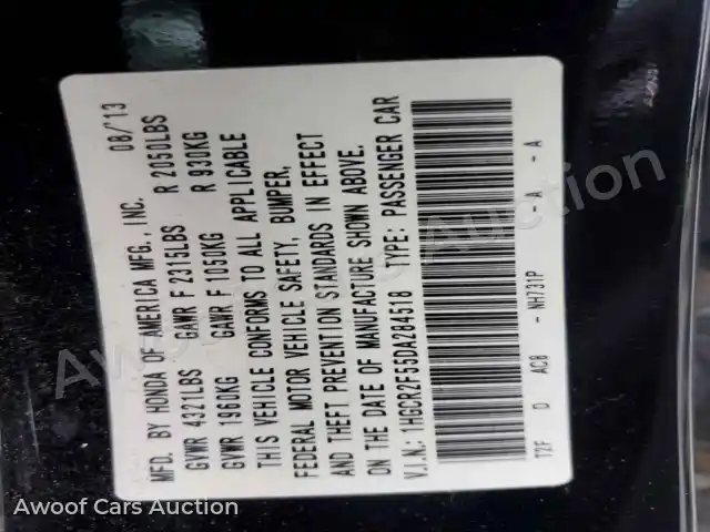 2013 Honda Accord 1HGCR2F55DA284518 — Copart auction photo 12
