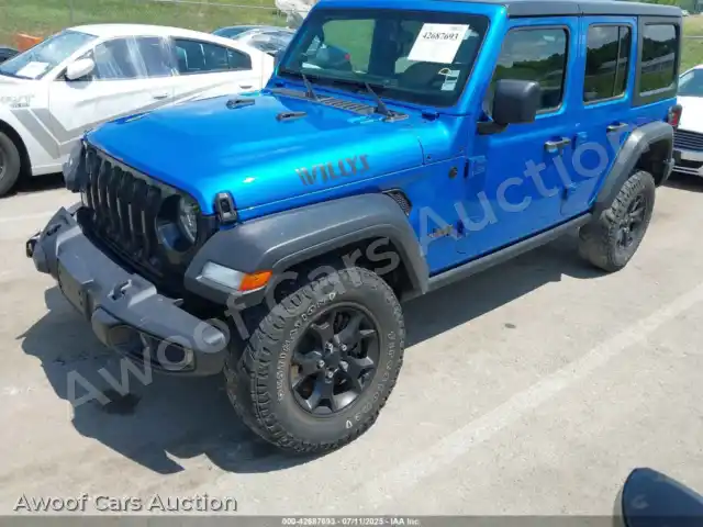 2022 Jeep Wrangler Unlimited 1C4HJXDM6NW141603 — Iaai auction photo 2