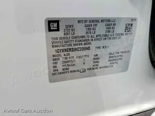 2017 Cadillac XT5 1GYKNERS9HZ209945 — Copart auction photo 13