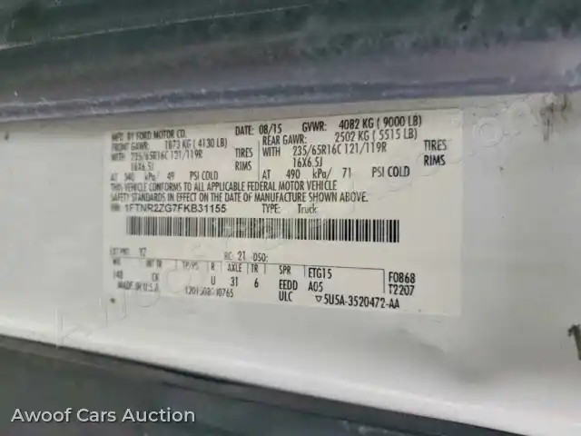 2015 Ford Transit 1FTNR2ZG7FKB31155 — Copart auction photo 13