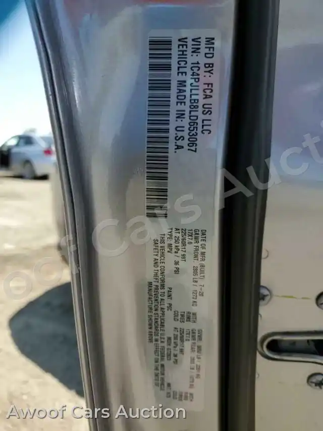 2020 Jeep Grand Cherokee 1C4PJLLB8LD653067 — Copart auction photo 13