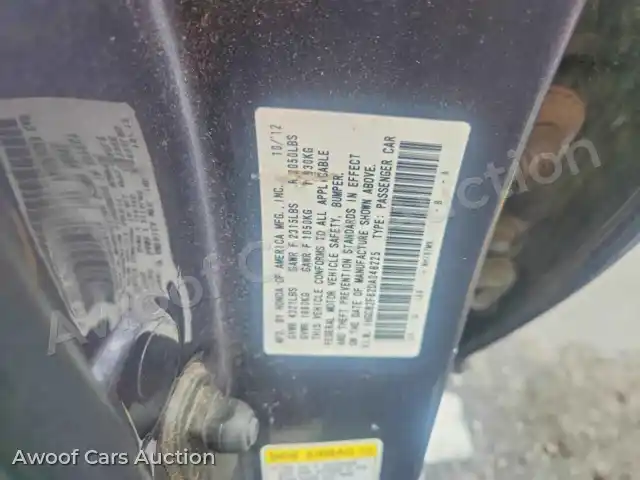 2013 Honda Accord 1HGCR2F82DA048225 — Copart auction photo 12