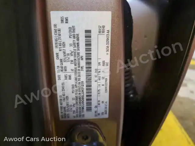 2020 Ford Escape 1FMCU0G66LUA51250 — Copart auction photo 13