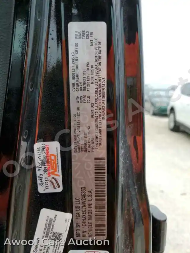 2022 Jeep Wrangler 1C4HJXEG7NW246353 — photo 10 de la vente Copart