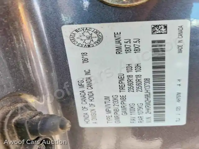 2018 Honda CRV 2HKRW2H98JH137308 — Copart auction photo 14