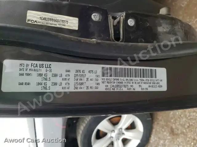 2016 Jeep Compass 1C4NJDBB5GD778273 — Copart auction photo 10