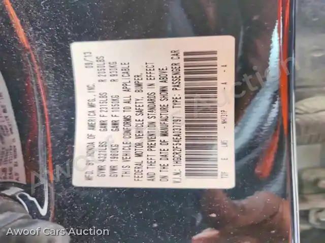 2014 Honda Accord 1HGCR2F54EA037797 — Copart auction photo 12
