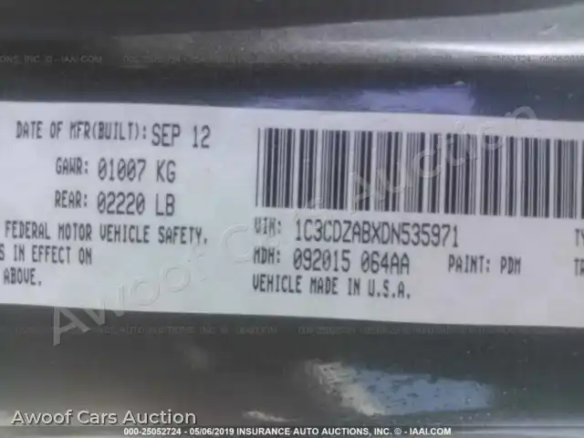 2013 Dodge Avenger 1C3CDZABXDN535971 — Iaai auction photo 9