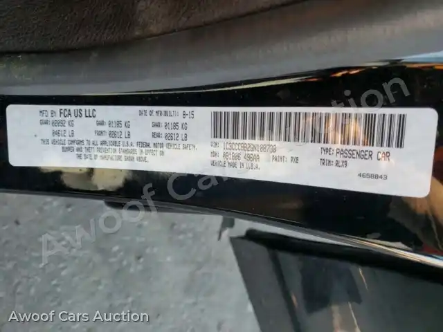 2016 Chrysler 200 1C3CCCBB2GN108738 — Copart auction photo 12
