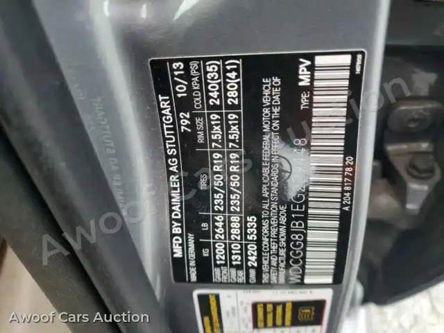 2014 Mercedes-Benz GLK-Class WDCGG8JB1EG229448 — Copart auction photo 13