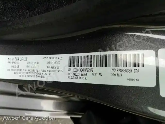 2015 Chrysler 200 1C3CCCAB4FN707978 — Manheim auction photo 6