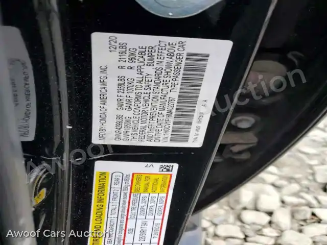 2021 Honda Accord 1HGCV1F16MA022767 — Copart auction photo 12