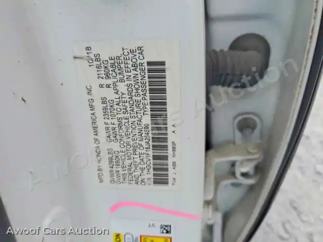 2018 Honda Accord 1HGCV1F18JA254590 — photo 12 de la vente Copart