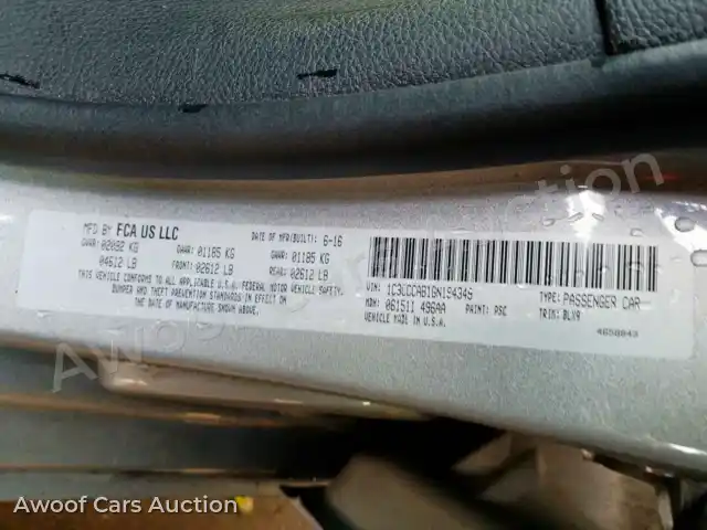 2016 Chrysler 200 1C3CCCAB1GN194349 — Copart auction photo 10