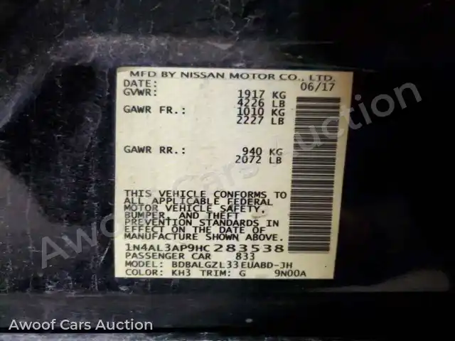 2017 Nissan Altima 1N4AL3AP9HC283538 — Copart auction photo 12