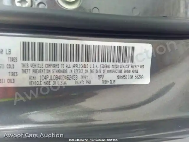 2019 Jeep Cherokee 1C4PJLDB4KD462453 — Iaai auction photo 9