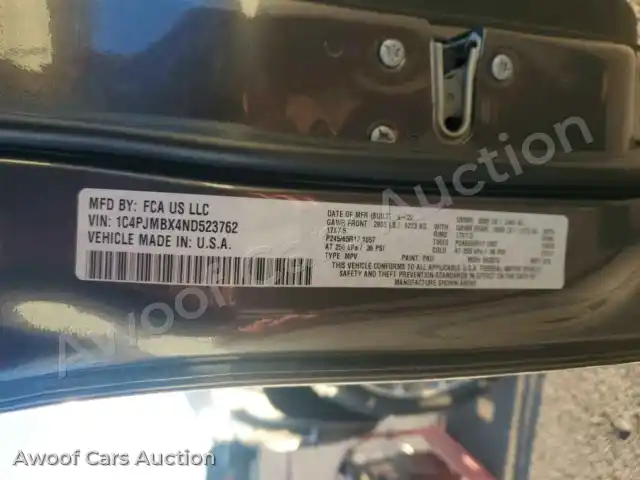 2022 Jeep Cherokee 1C4PJMBX4ND523762 — Copart auction photo 12