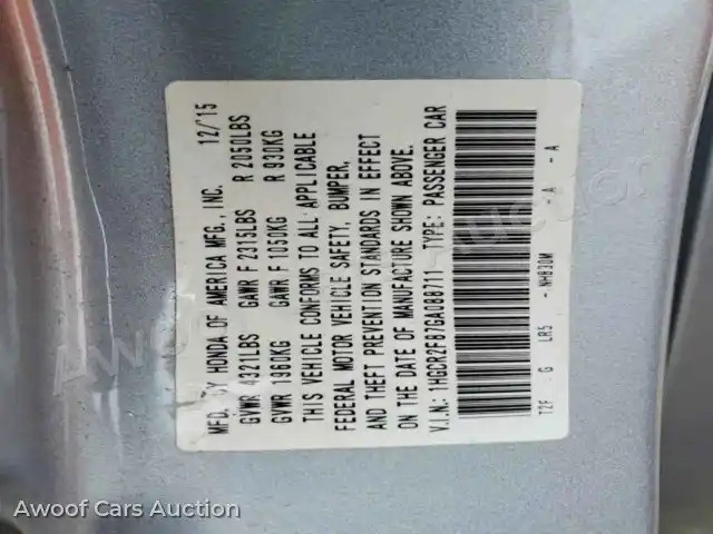 2016 Honda Accord 1HGCR2F87GA088711 — photo 13 de la vente Copart