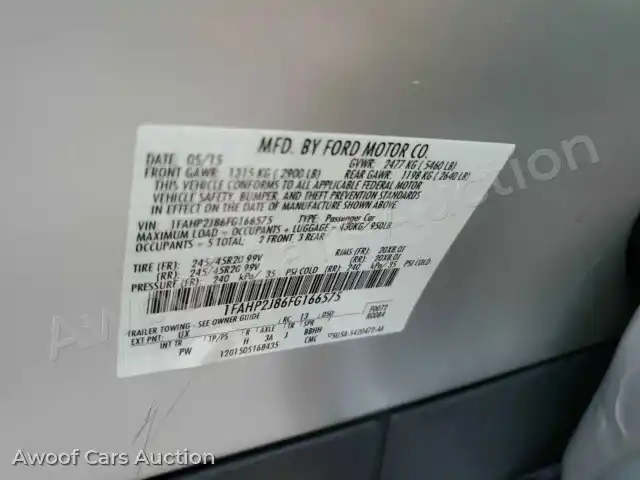 2015 Ford Taurus 1FAHP2J86FG166575 — Manheim auction photo 12